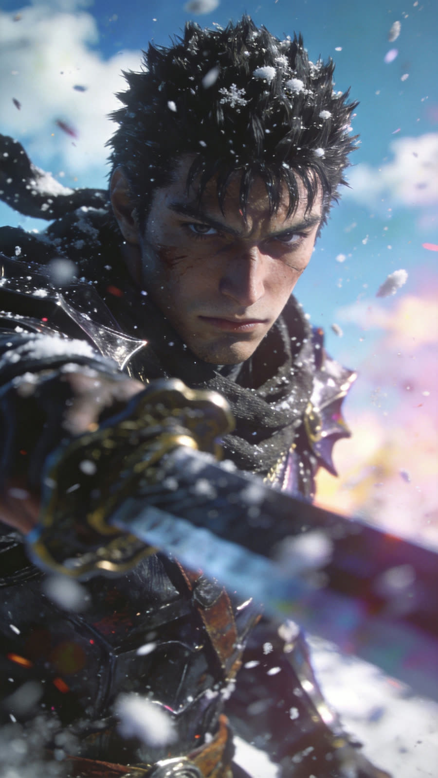 灵感广场雪境战士游戏 CG 角色